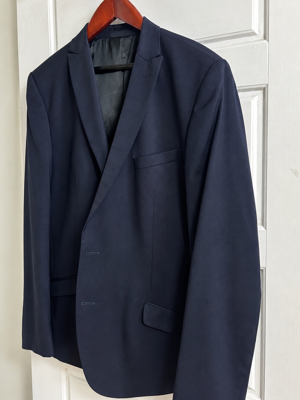 Le 31 Men’s 100% Wool Dark Navy Blazer Size 46 Long
